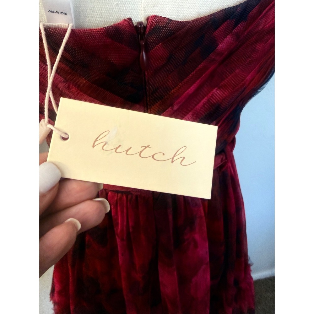 Hutch Madelina Pleated Tulle Tiered Maxi Dress Size 6 $398 NWT - Picture 9 of 10